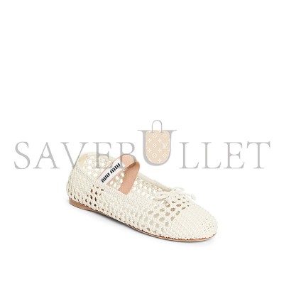 MIU MIU WOVEN MARY JANE BALLET FLAT MIU MIU WOVEN MARY JANE BALLET FLAT